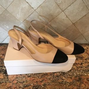Ivanka Trump Liah shoes leather suede 9 slingbacks